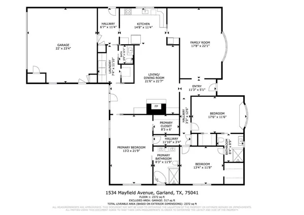 $3,500 | 1534 Mayfield Avenue, Garland, TX 75041