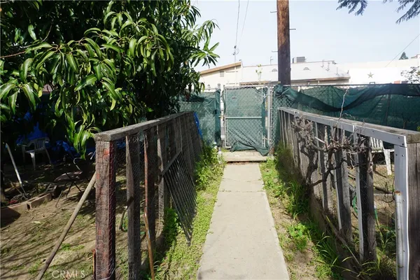 a view of a pathway of a garden