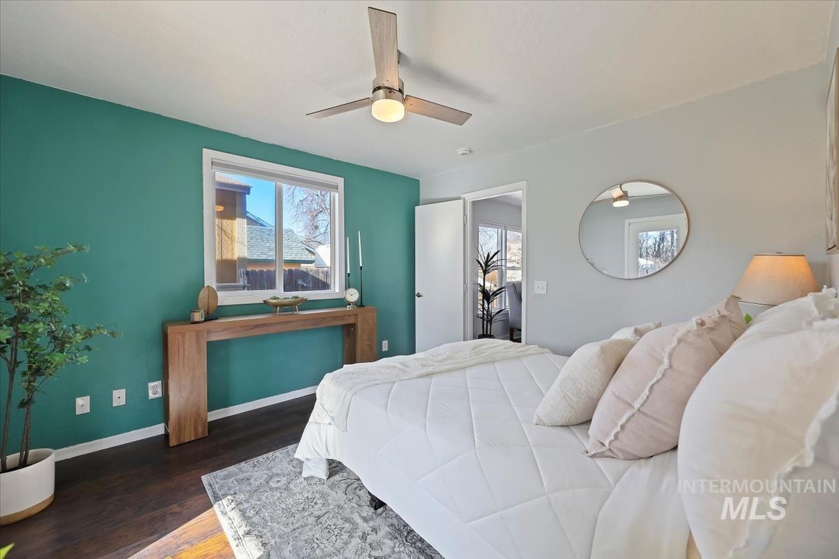 3111 West Palouse Street Boise, ID 83705 - Photo 18 of 32 Bedroom with wood finished floors and a ceiling fan