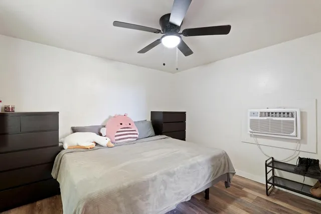 a view of a garden with trees