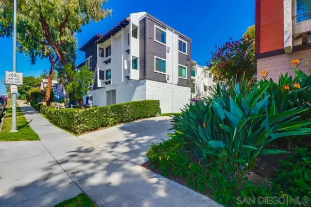 a view of a building with a outdoor space