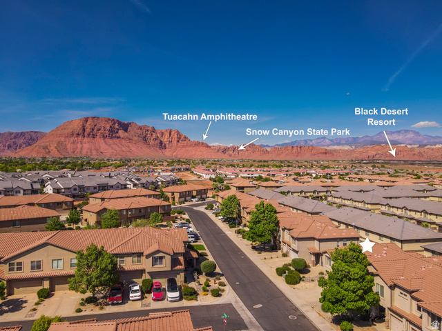 2484 Manzoni Road Santa Clara, UT 84765 - Photo 9 of 27 Aerial view of residential area with mountains