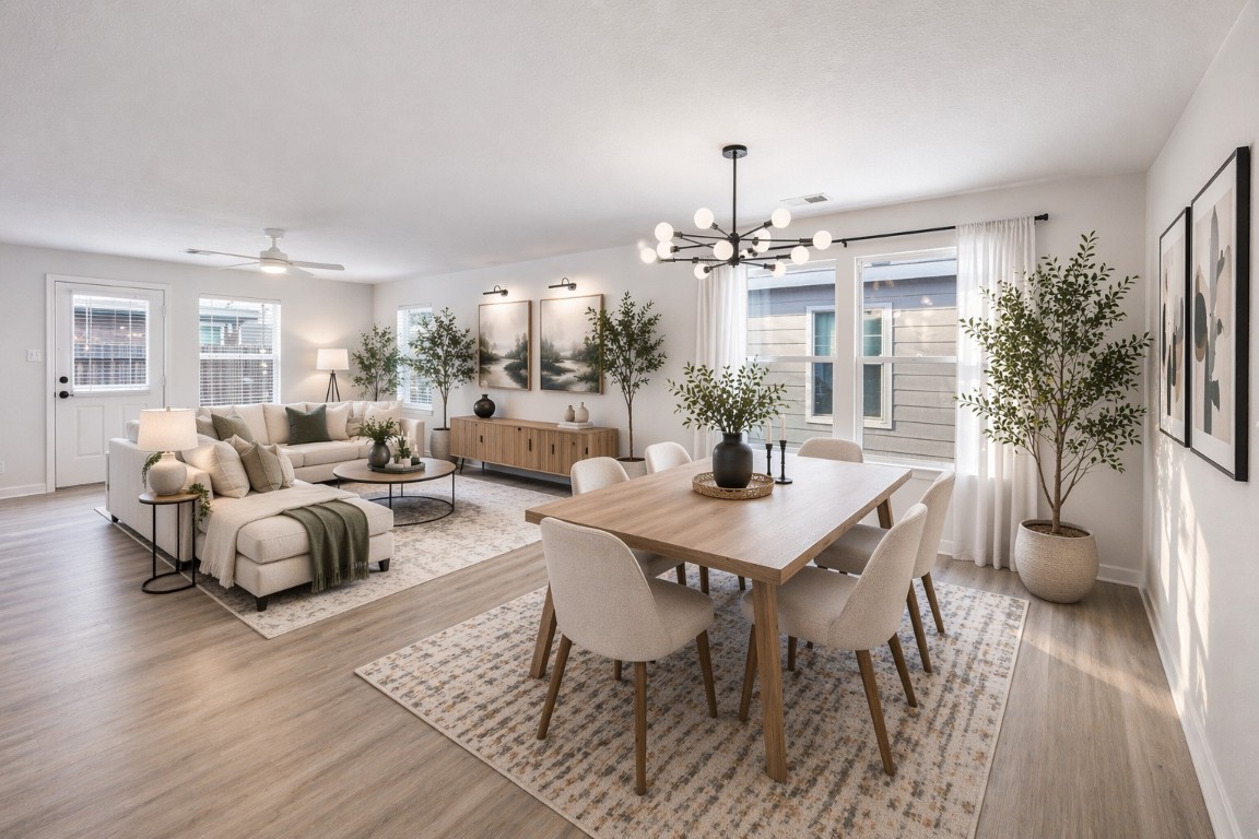 1010 Hummingbird Point Lane Houston, TX 77090 - Photo 10 of 26 Virtually Staged –Living Room and Dining Room