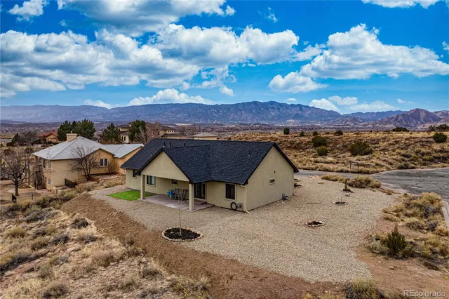 a view of city and mountain