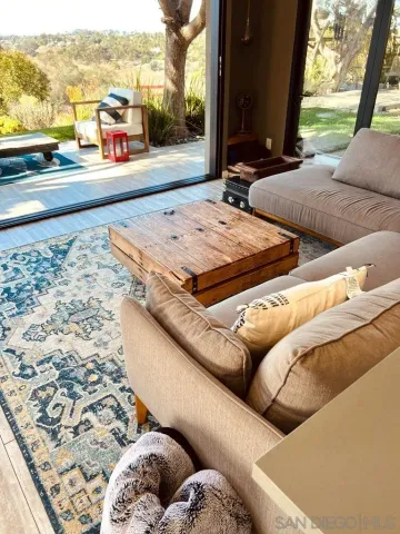 a balcony with city view