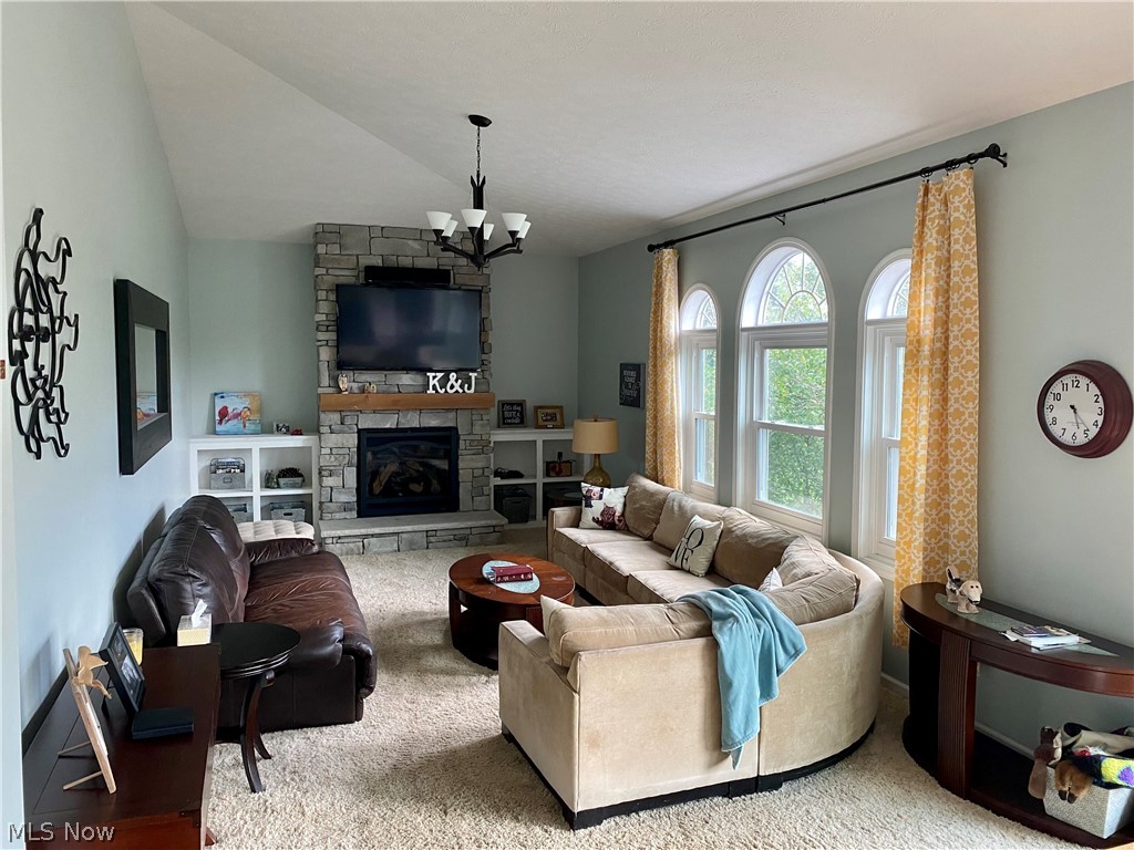 5124 Powder Mill Road Kent, OH 44240 - Photo 14 of 27 Sunken Living room with gas Stone fireplace