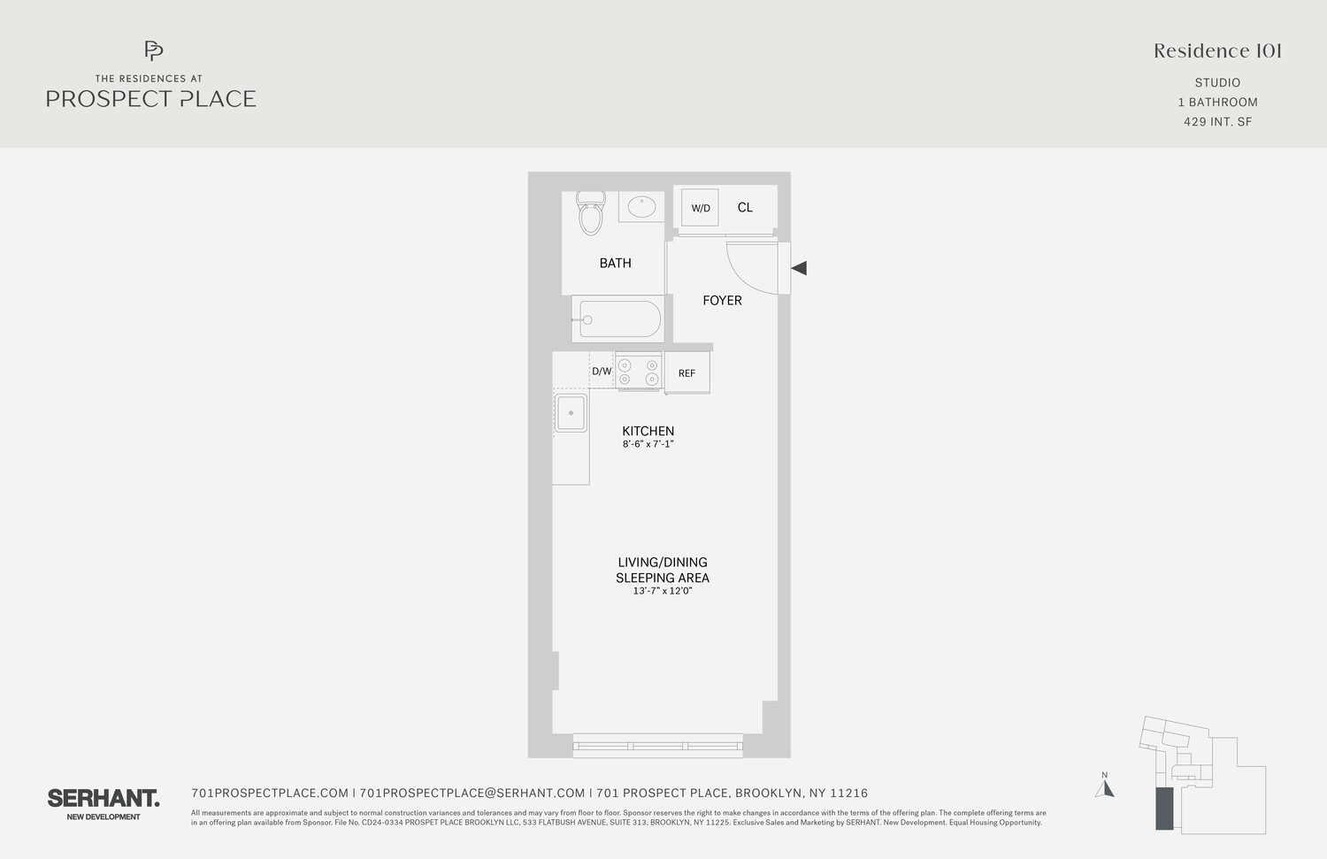 701 Prospect Place, Unit 101 Brooklyn, NY 11216 - Photo 5 of 5 a picture of a floor plan
