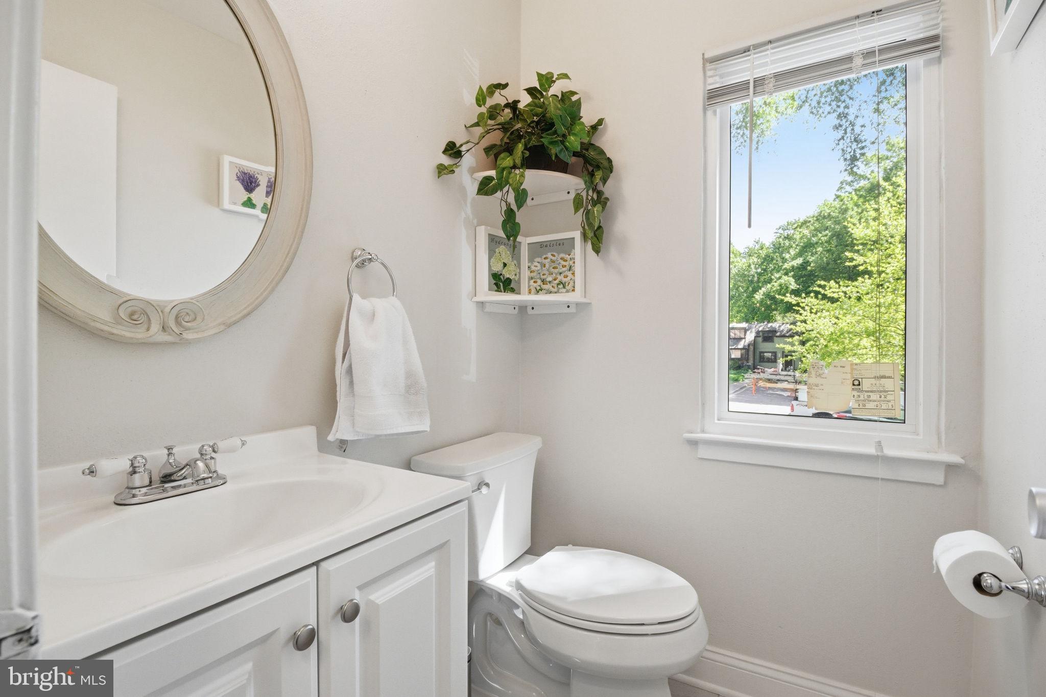 1509 Farsta Court Reston, VA 20190 - Photo 21 of 40 a bathroom with a sink mirror and toilet