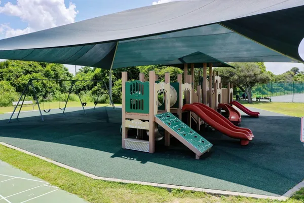 a view of a backyard with green space
