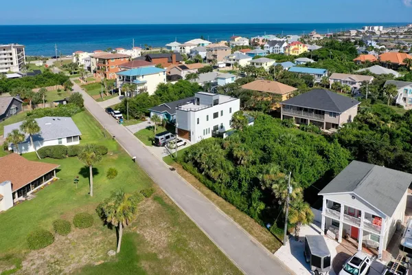 an aerial view of multiple house