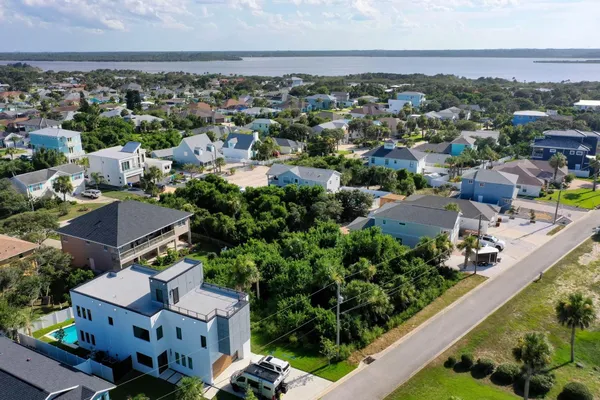 an aerial view of a city