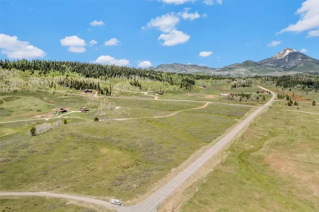 a view of an outdoor space and mountain view