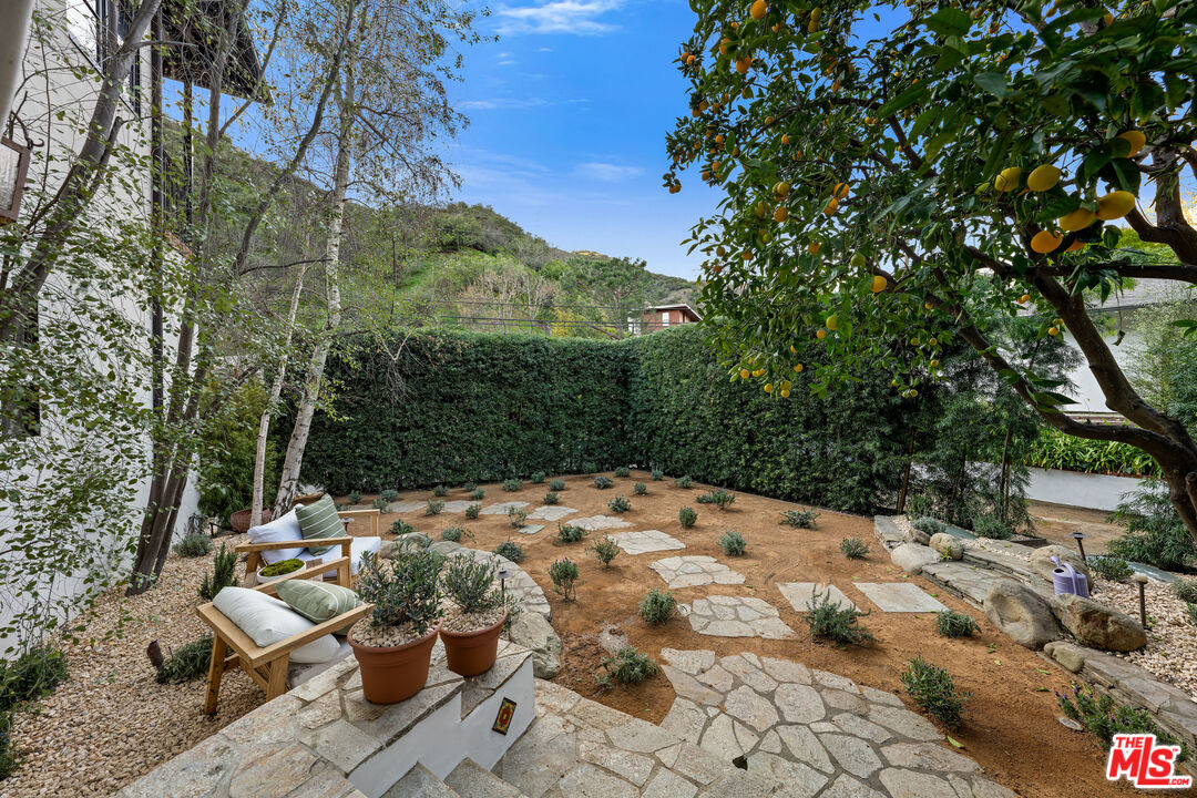 3606 Mandeville Canyon Road Los Angeles, CA 90049 - Photo 31 of 32 a view of backyard with patio