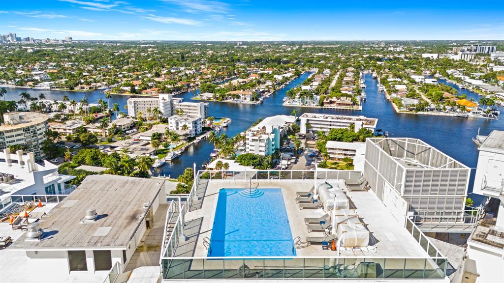 2841 North Ocean Boulevard, Unit 1710 Fort Lauderdale, FL 33308 - Photo 24 of 34 an aerial view of residential houses with outdoor space