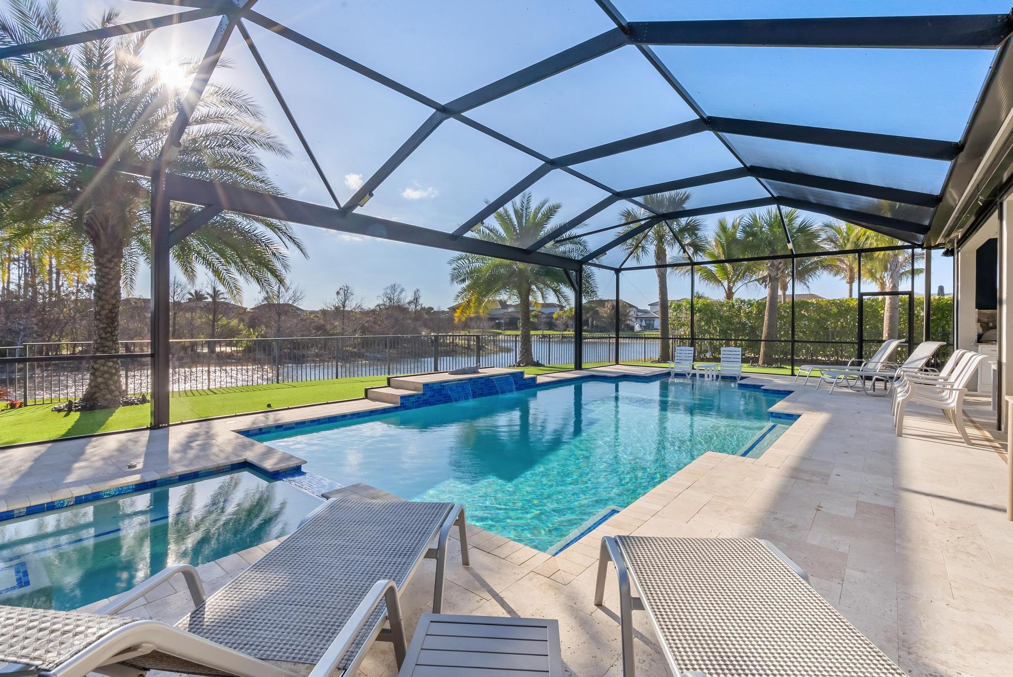 137 Cinder Dunes Point Jupiter, FL 33478 - Photo 27 of 45 a view of swimming pool with seating area