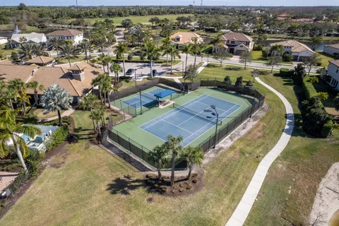 an aerial view of a