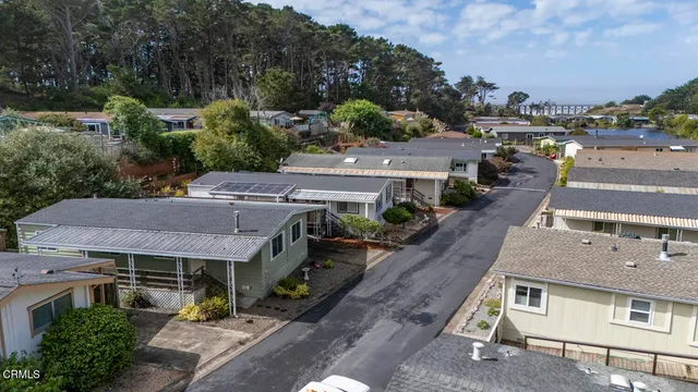 an aerial view of multiple houses