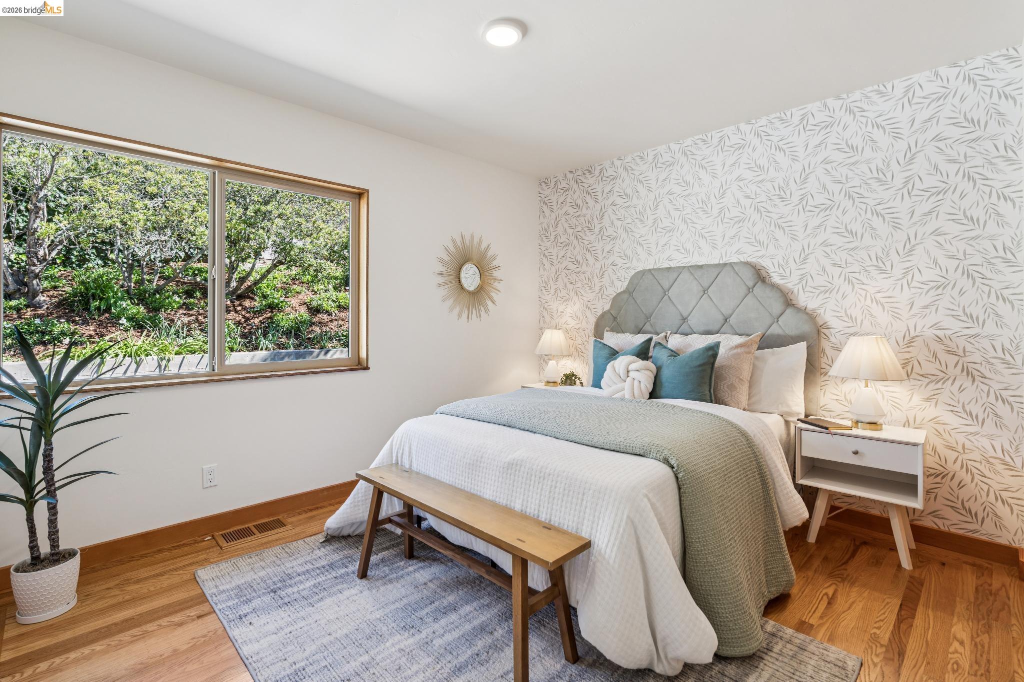 20 Stevenson Avenue Berkeley, CA 94708 - Photo 32 of 53 a bed sitting in a bedroom next to a window