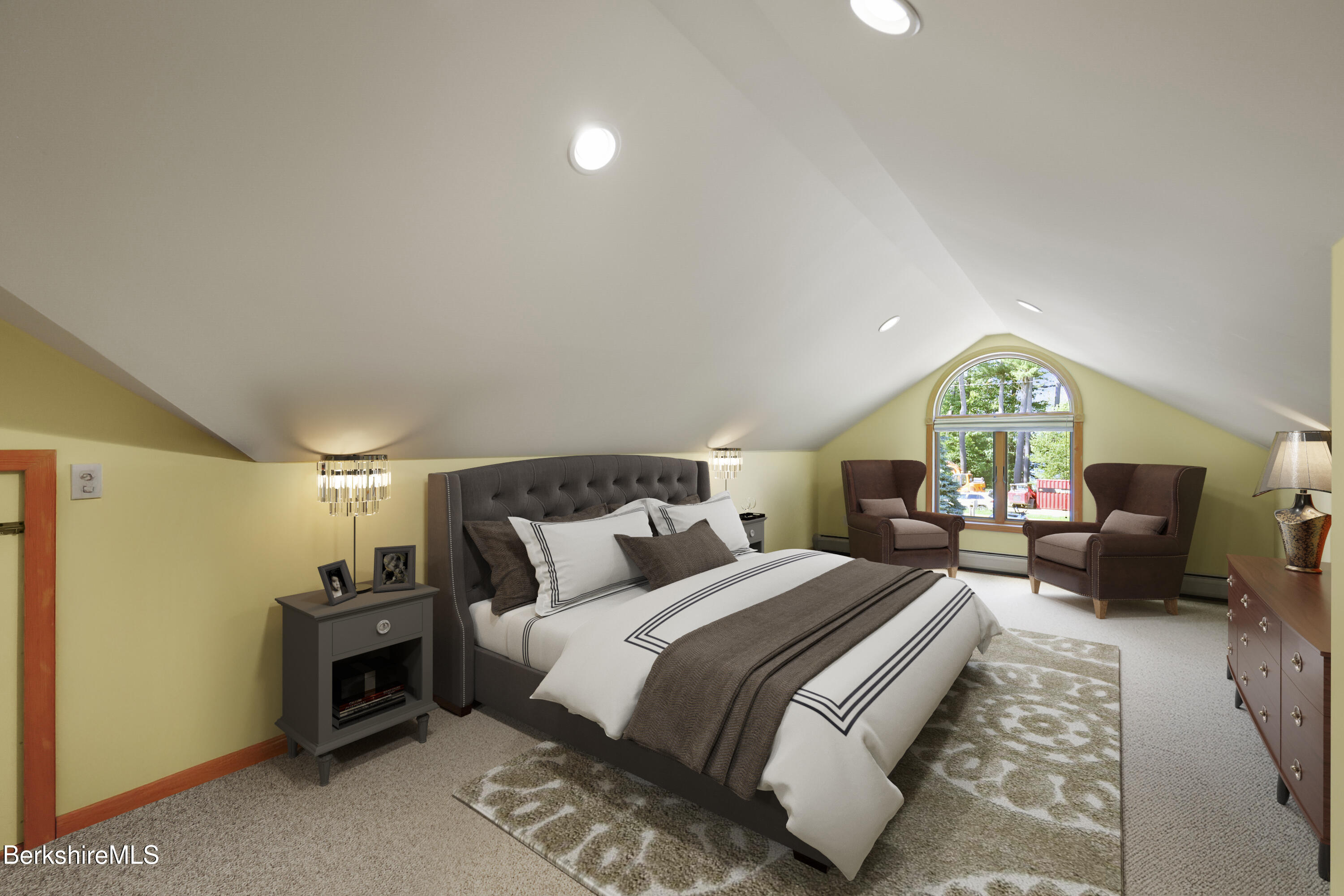 83 Hancock Road Pittsfield, MA 01201 - Photo 27 of 51 a spacious bedroom with a bed and a couch