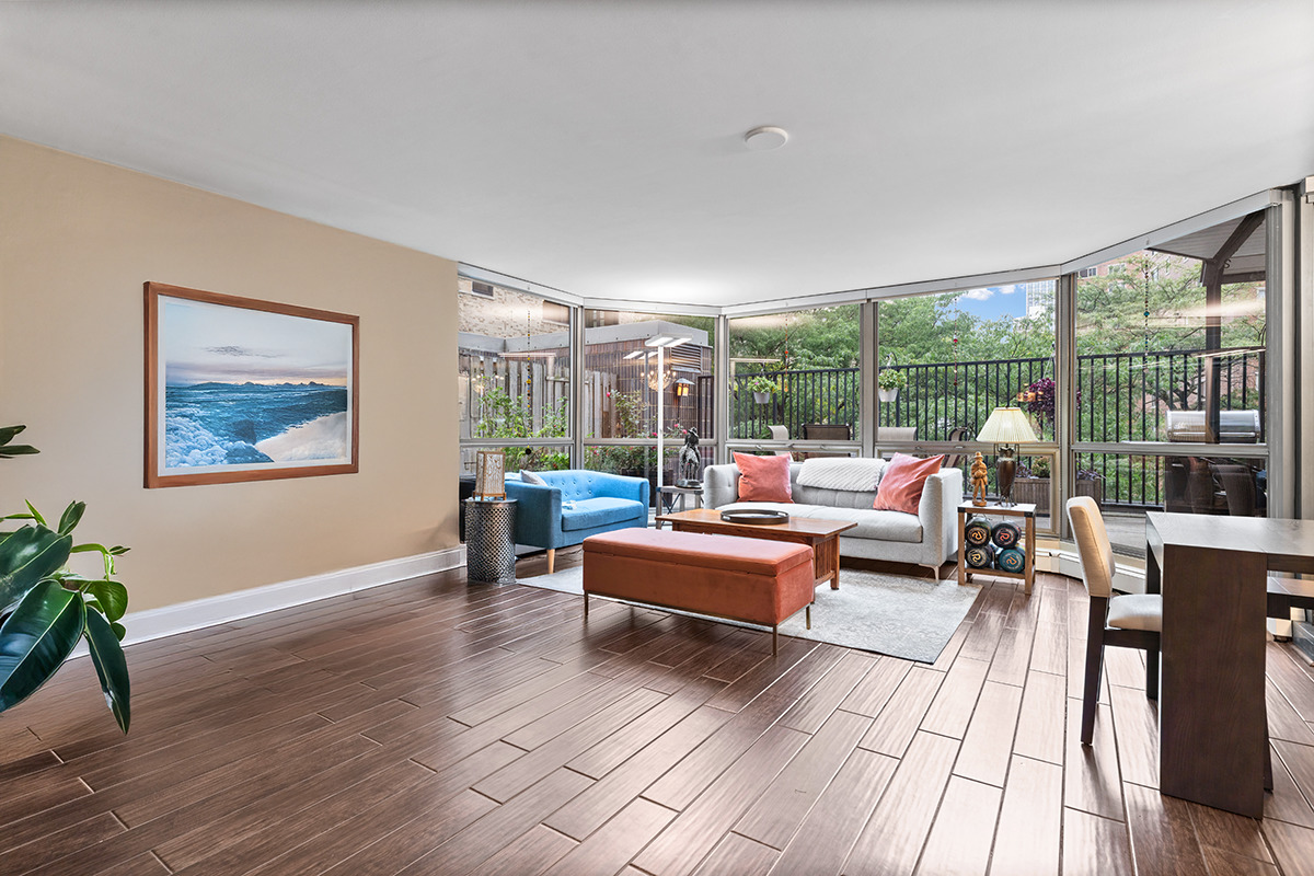 1310 North Ritchie Court, Unit 3A Chicago, IL 60610 - Photo 5 of 23 a living room with furniture and a wooden floor