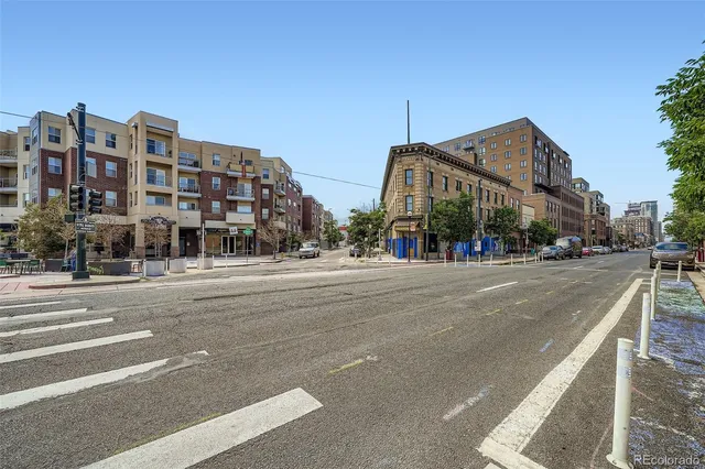 a view of a city street with a road