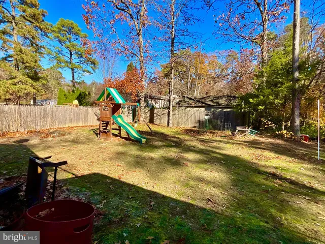 a view of a park with slides
