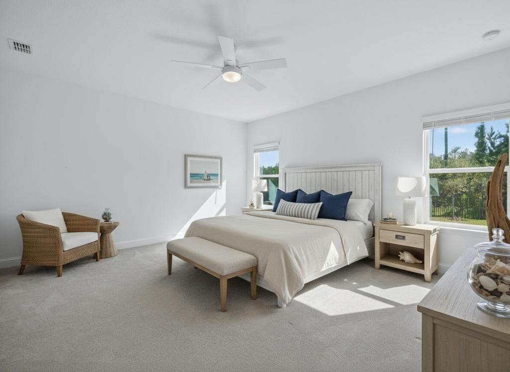 75776 Estuary Way Yulee, FL 32097 - Photo 23 of 83 a spacious bedroom with a bed and a couch