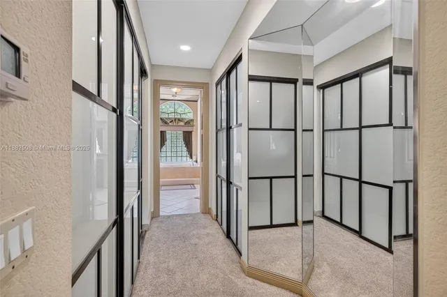 a view of outdoor space with playground and green space