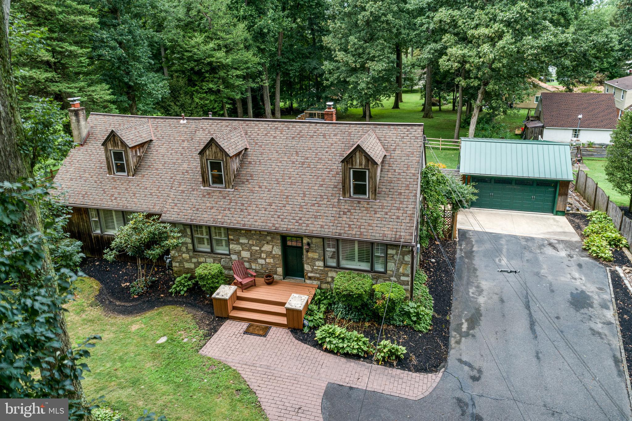 3366 Pine Road Huntingdon Valley, PA 19006 - Photo 2 of 48 Drone view of the front of Pine Road
