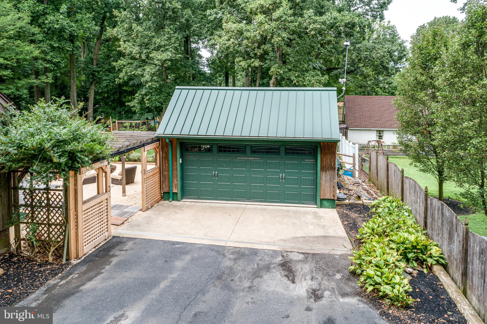 3366 Pine Road Huntingdon Valley, PA 19006 - Photo 3 of 48 Drone view of new oversized 2 car garage