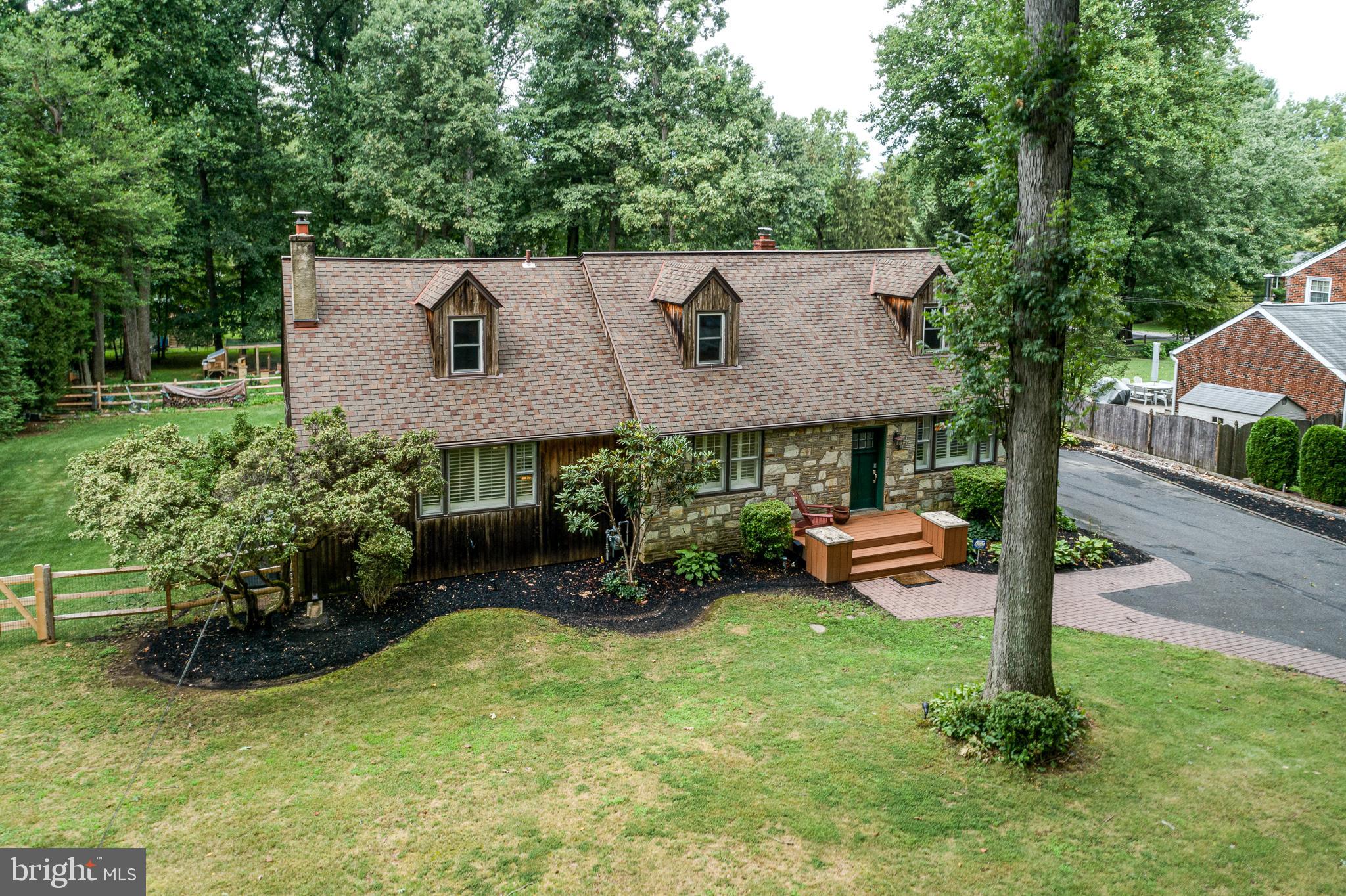 3366 Pine Road Huntingdon Valley, PA 19006 - Photo 4 of 48 Drone view from the left side, Pine Road