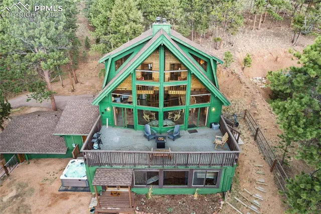 a front view of house with large windows