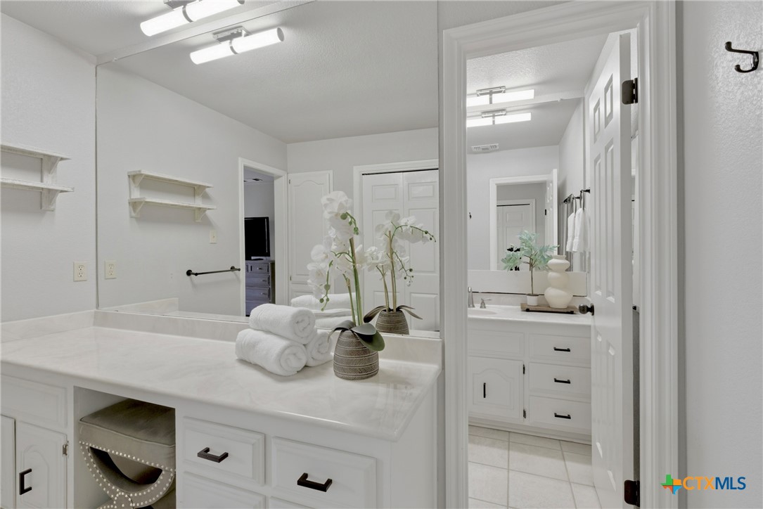 1710 Old Mill Road, Unit 12 Salado, TX 76571 - Photo 27 of 42 a bathroom with a sink and a mirror