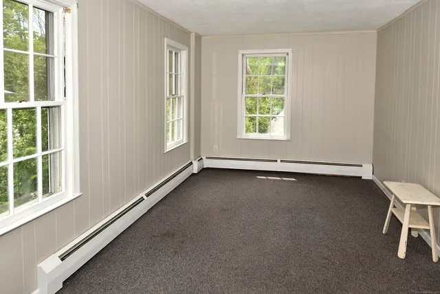 an empty room with a window