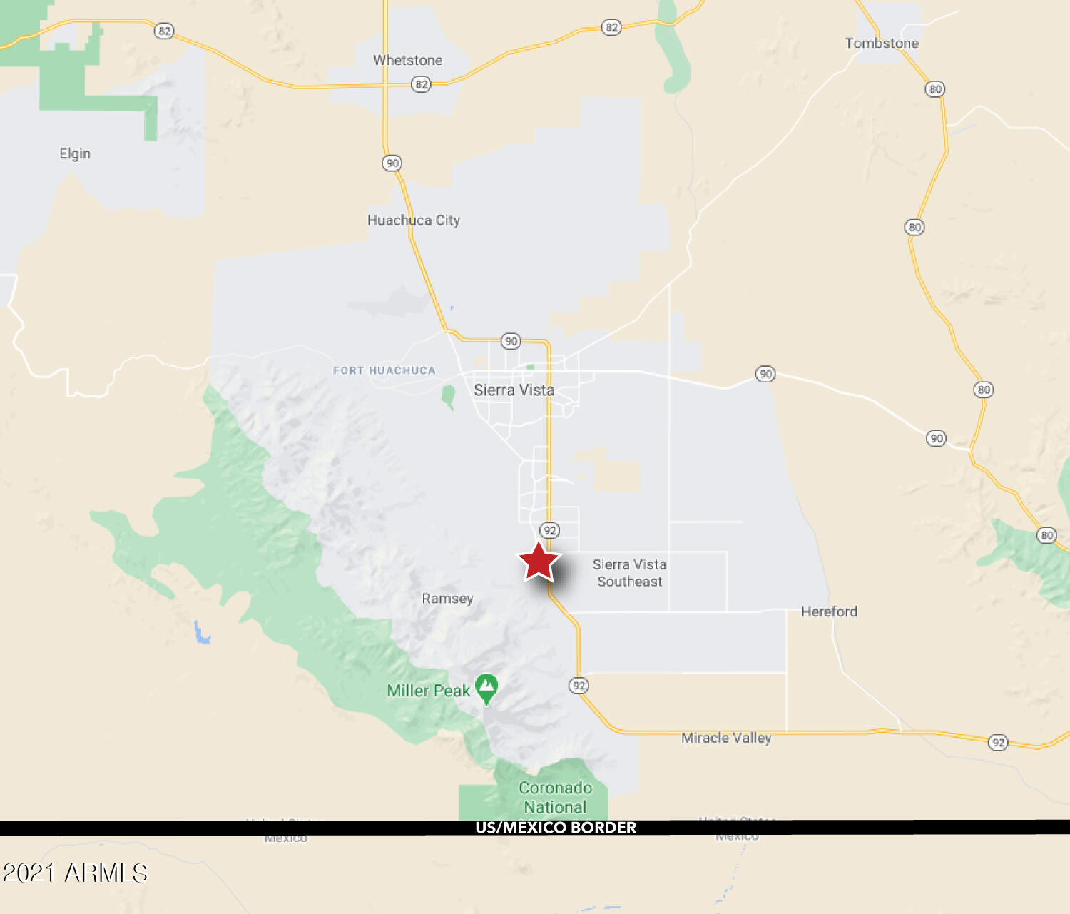 92 South Rd Hereford Az 85615 Road Hereford, AZ 85615 - Photo 3 of 23 street-map-hereford