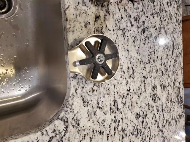 a close view of sink