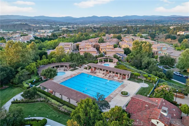 an aerial view of multiple house