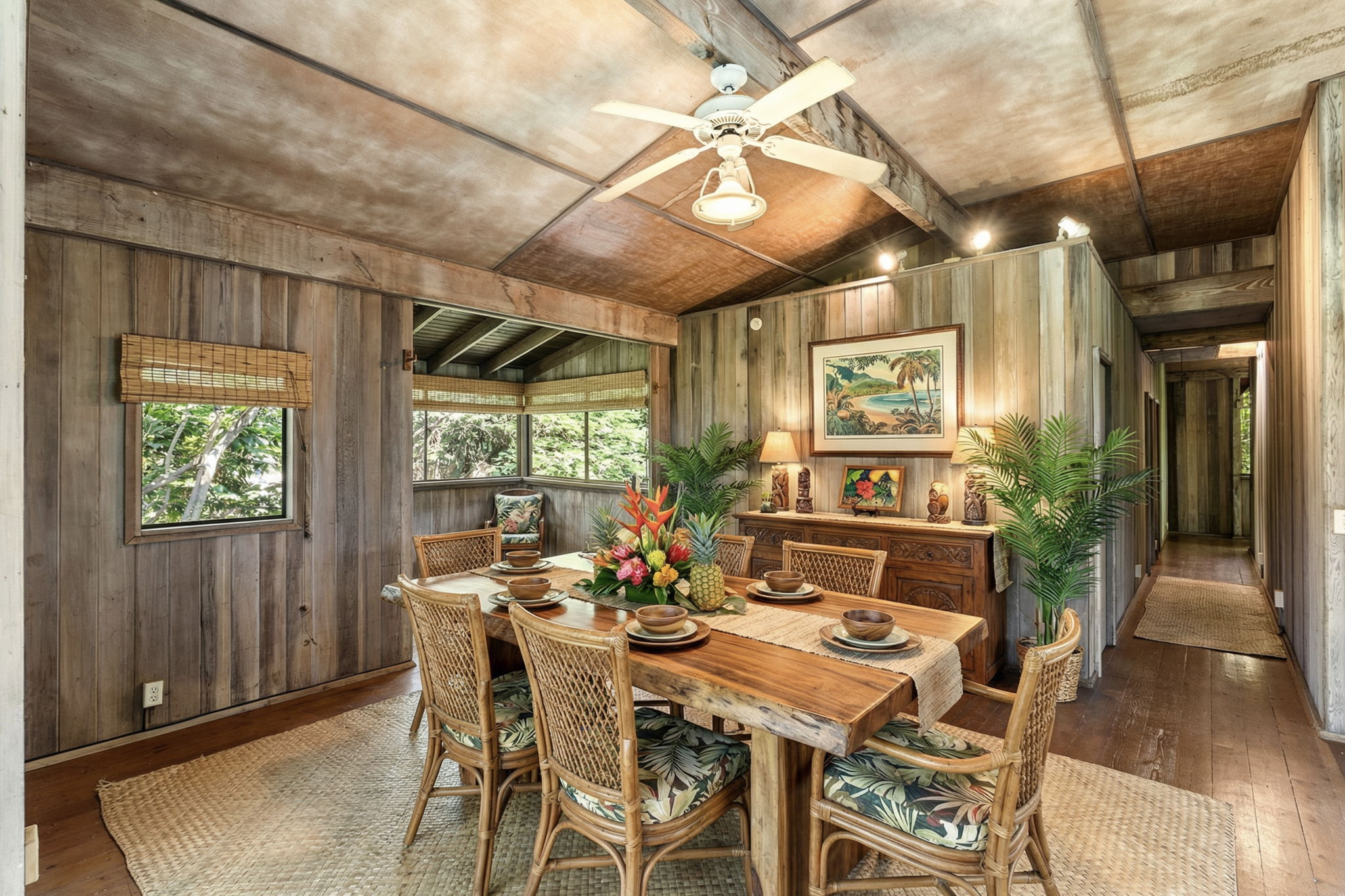 82-6284 Puuhonua Road Captain Cook, HI 96704 - Photo 7 of 30 a view of a dining room with furniture window and outside view