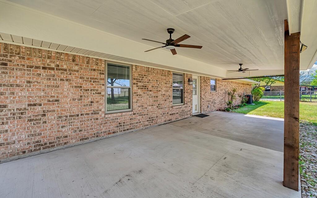 2857 Country Spring Road Lorena, TX 76655 - Photo 22 of 40 View of patio / terrace with a ceiling fan