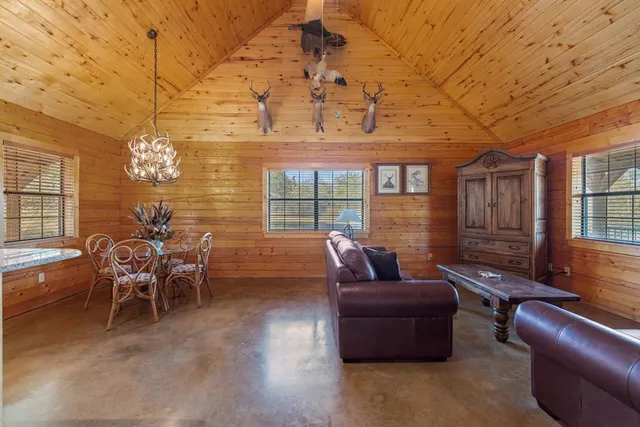 a outdoor living space with furniture
