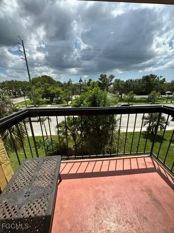 a view of city from a balcony