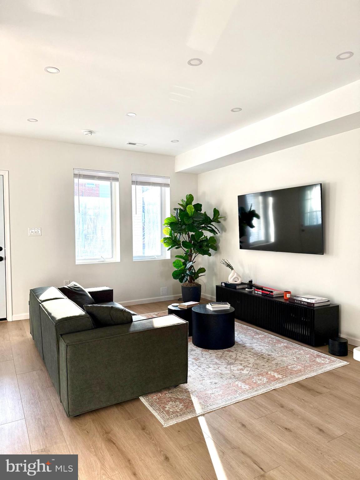 5326 9th Street Northwest Washington, DC 20011 - Photo 12 of 38 a living room with furniture and a flat screen tv