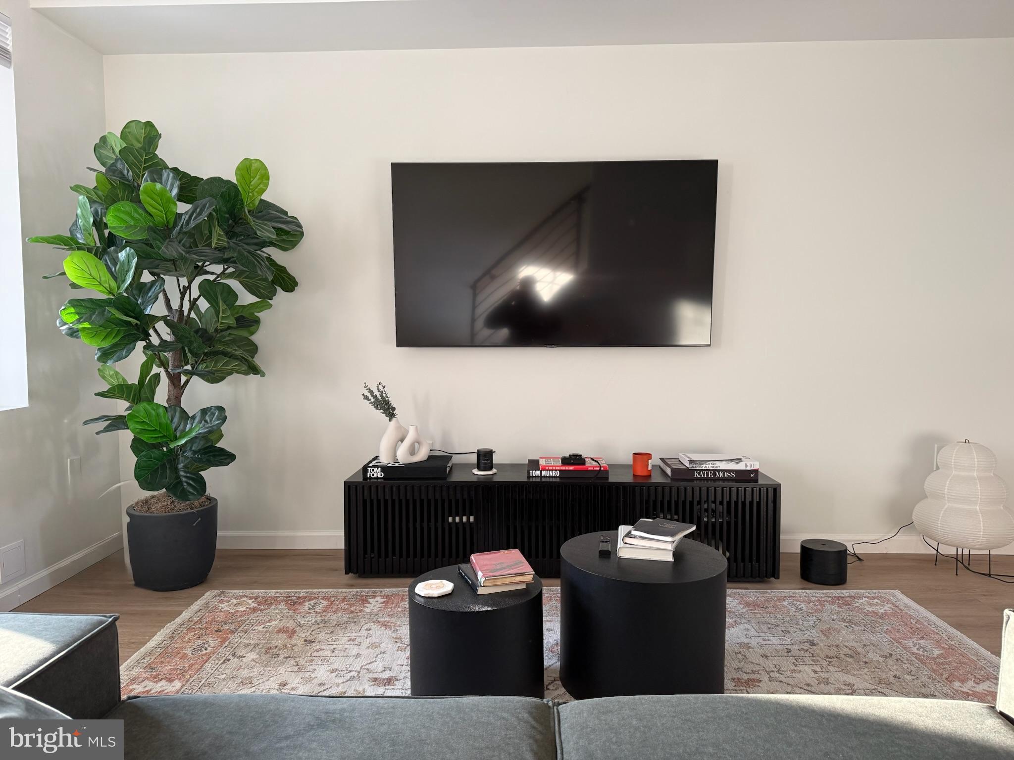 5326 9th Street Northwest Washington, DC 20011 - Photo 14 of 38 a living room with furniture and a flat screen tv