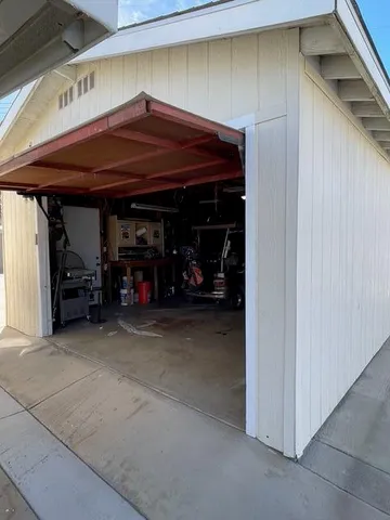 a view of car parked in parking garage