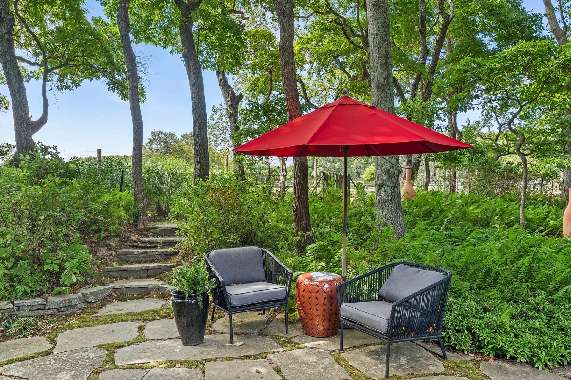 229 Water Mill Towd Road Water Mill, NY 11976 - Photo 17 of 35 a view of a patio with furniture