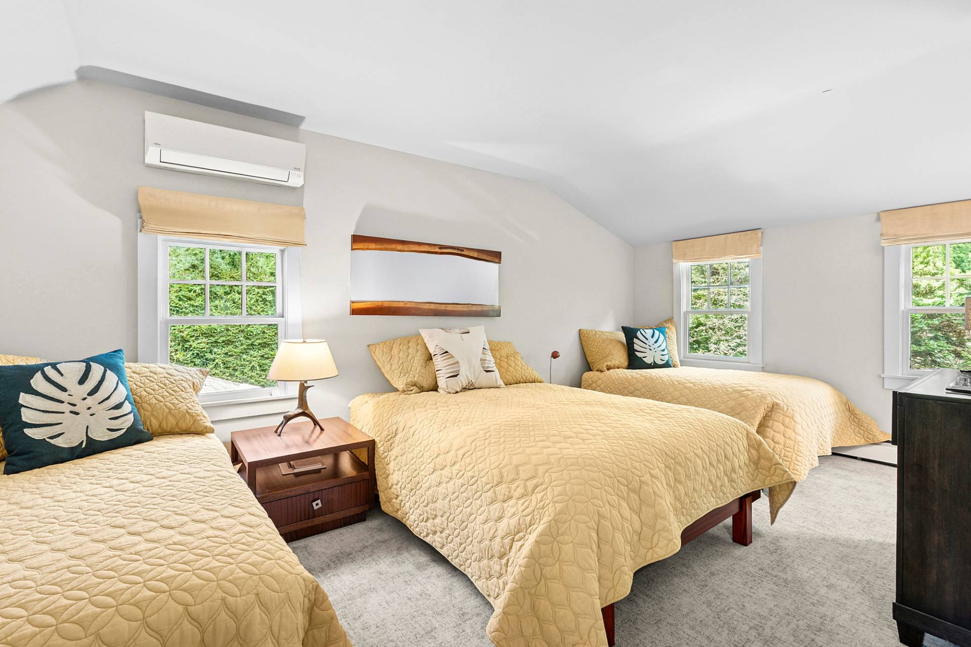 229 Water Mill Towd Road Water Mill, NY 11976 - Photo 26 of 35 a bedroom with two beds and a large window