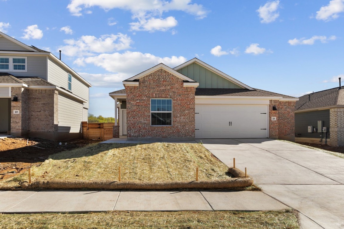 a front view of a house with entertaining space