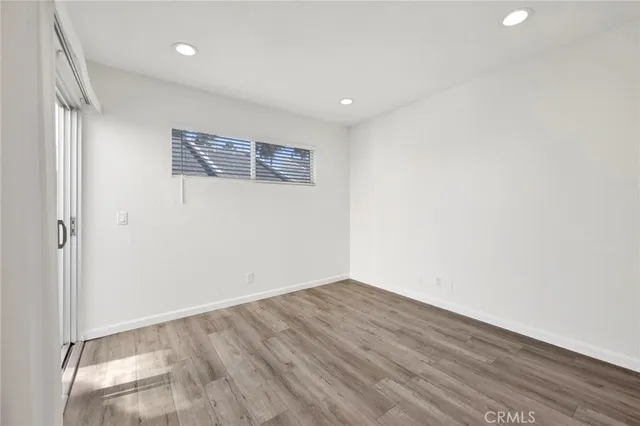 a view of small space with racks on the wall