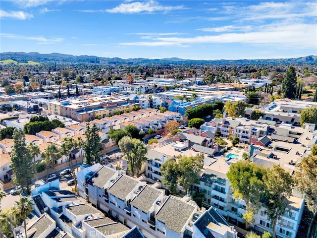 a view of city and mountain