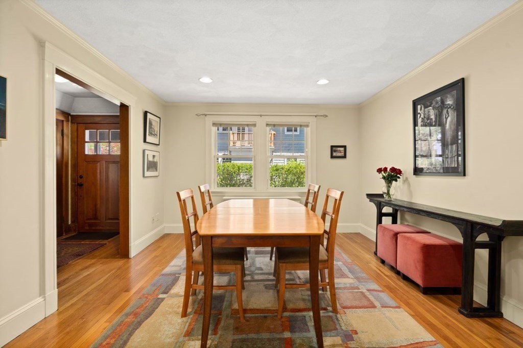 18 Stoneleigh Road, Unit 18 Newton, MA 02465 - Photo 2 of 26 a view of a a dining room with furniture window and wooden floor
